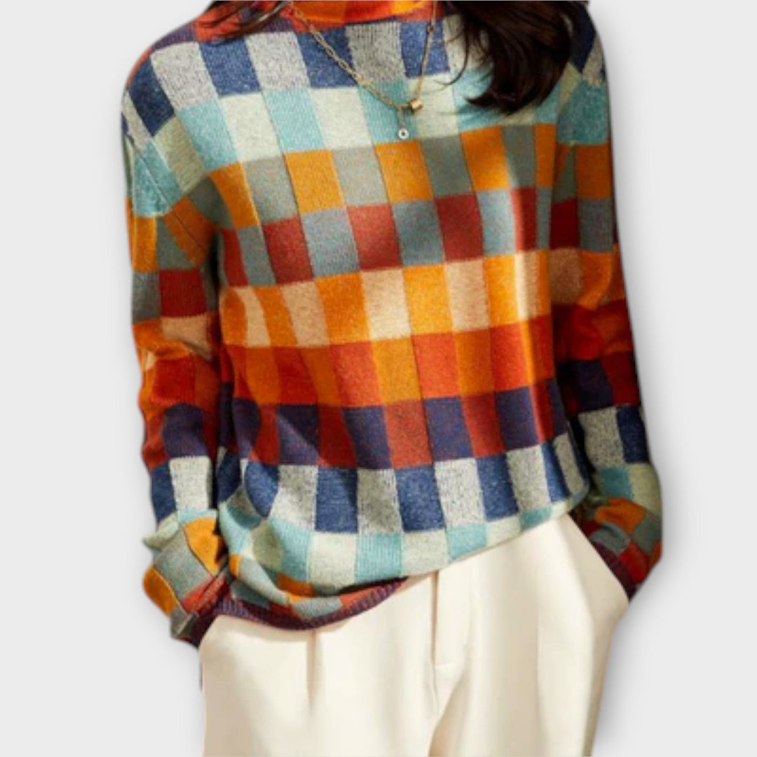 Erika – Sweater with Patchwork Pattern