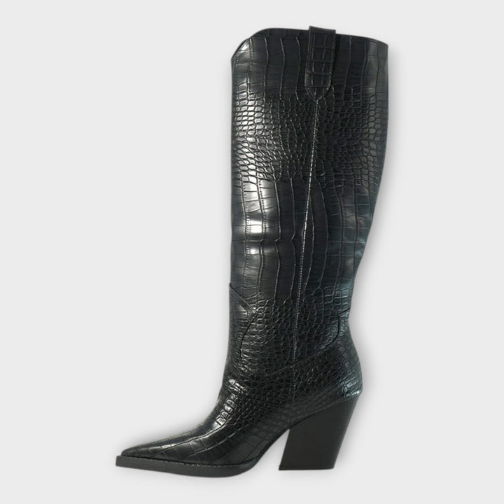 Rose | Crocodile Pattern Heeled Shoes