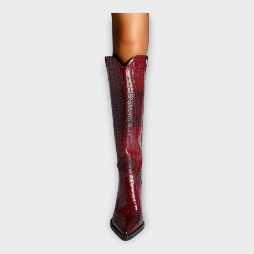 Rose | Crocodile Pattern Heeled Shoes