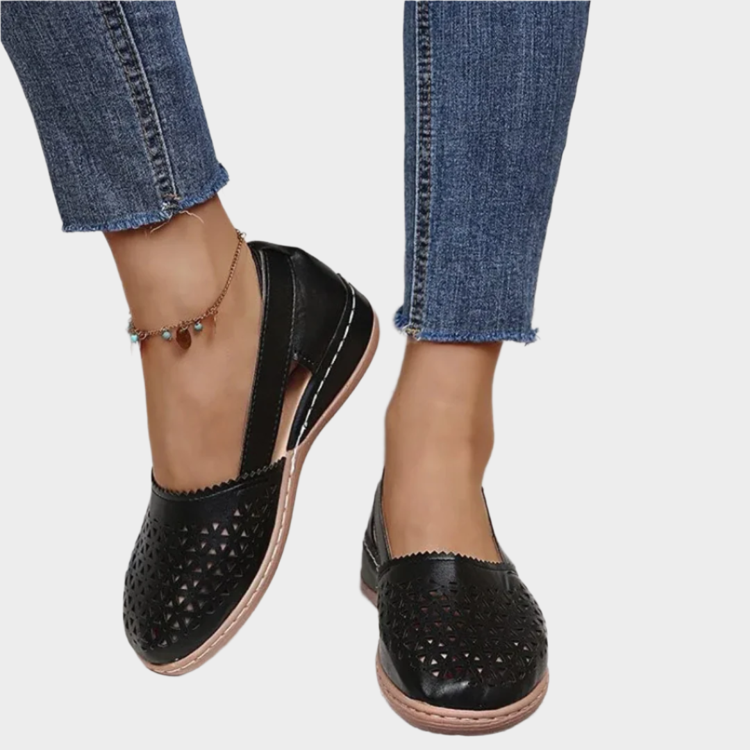 Jacinta | Cut-Out Strap Ballerinas