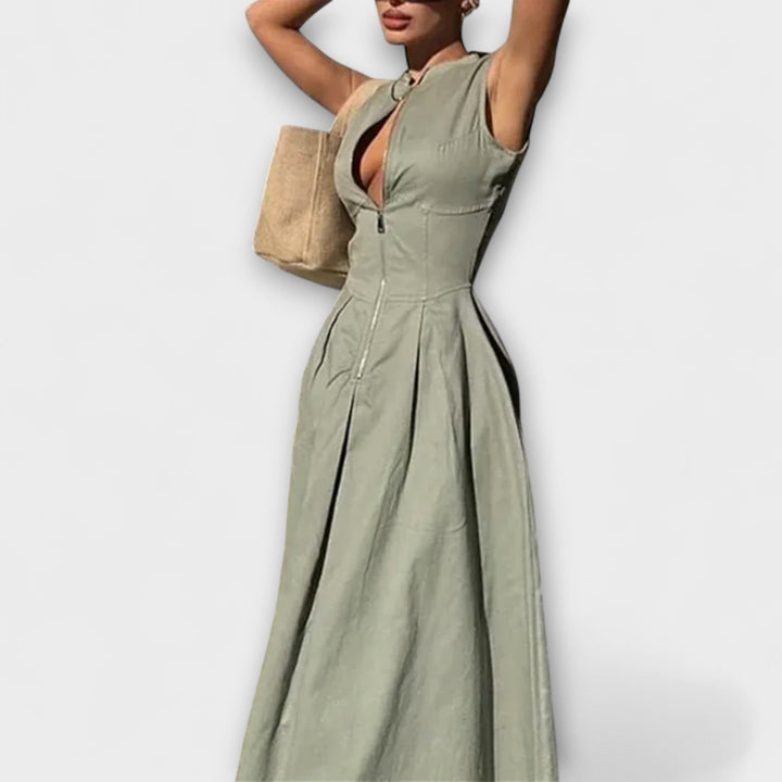 Felicity | Sleeveless Pleated Dress