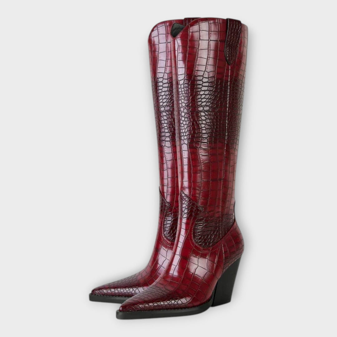 Rose | Crocodile Pattern Heeled Shoes