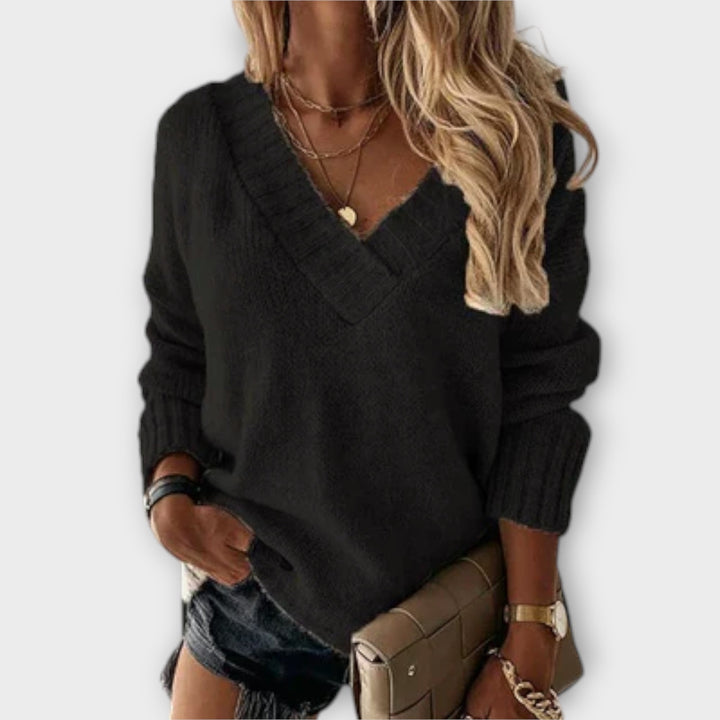 Jane - Warm Jumper with V-Neck