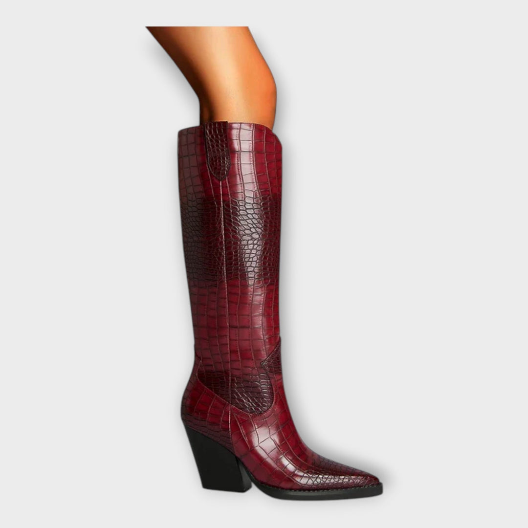 Rose | Crocodile Pattern Heeled Shoes