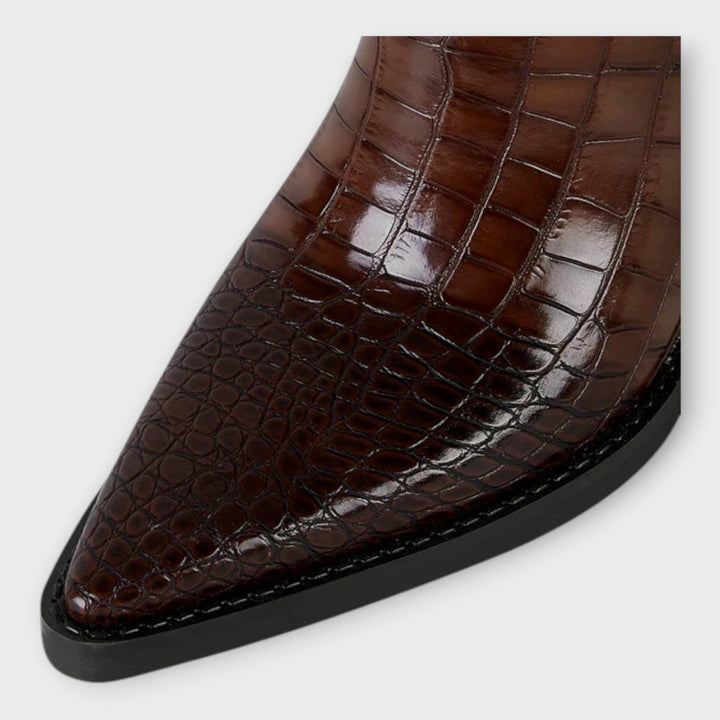 Rose | Crocodile Pattern Heeled Shoes