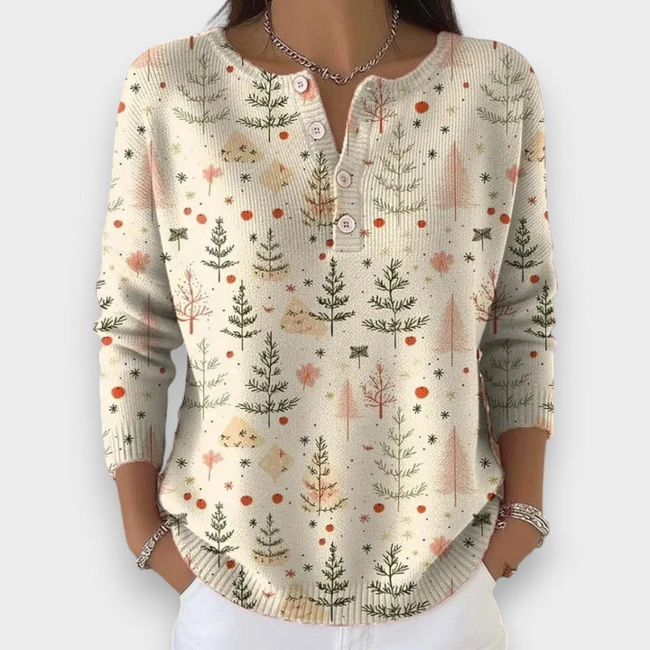 Simona - Christmas Jumper with Buttons