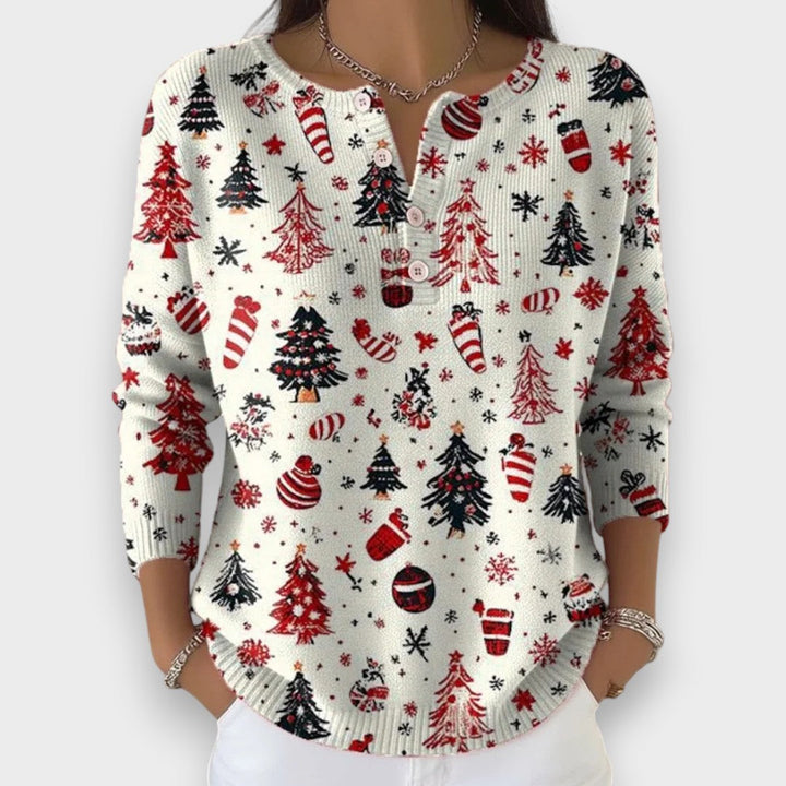 Simona - Christmas Jumper with Buttons