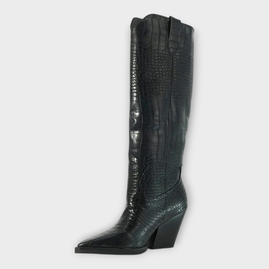 Rose | Crocodile Pattern Heeled Shoes