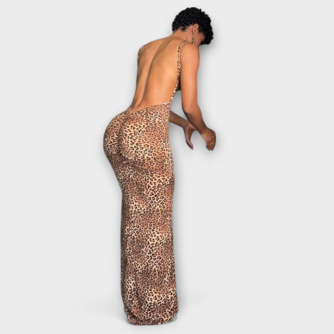 Francine | Leopard Print Maxi Dress