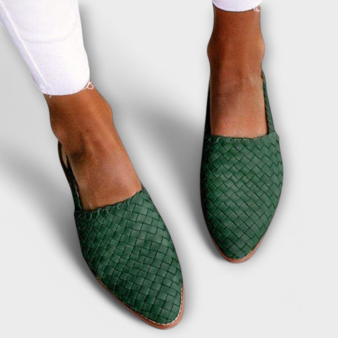 Julia | Woven Slingback Loafers