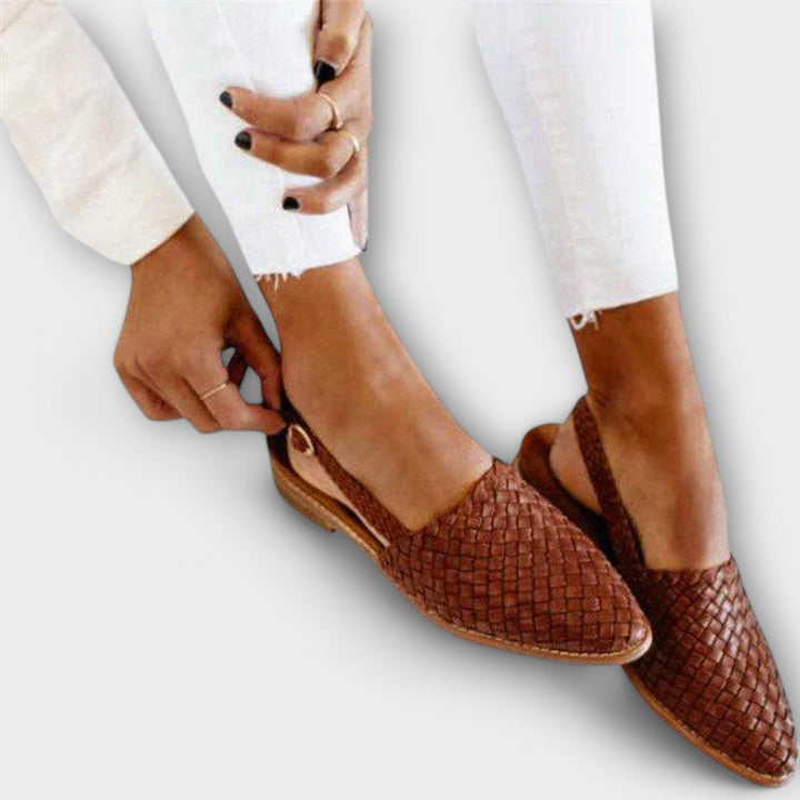 Julia | Woven Slingback Loafers