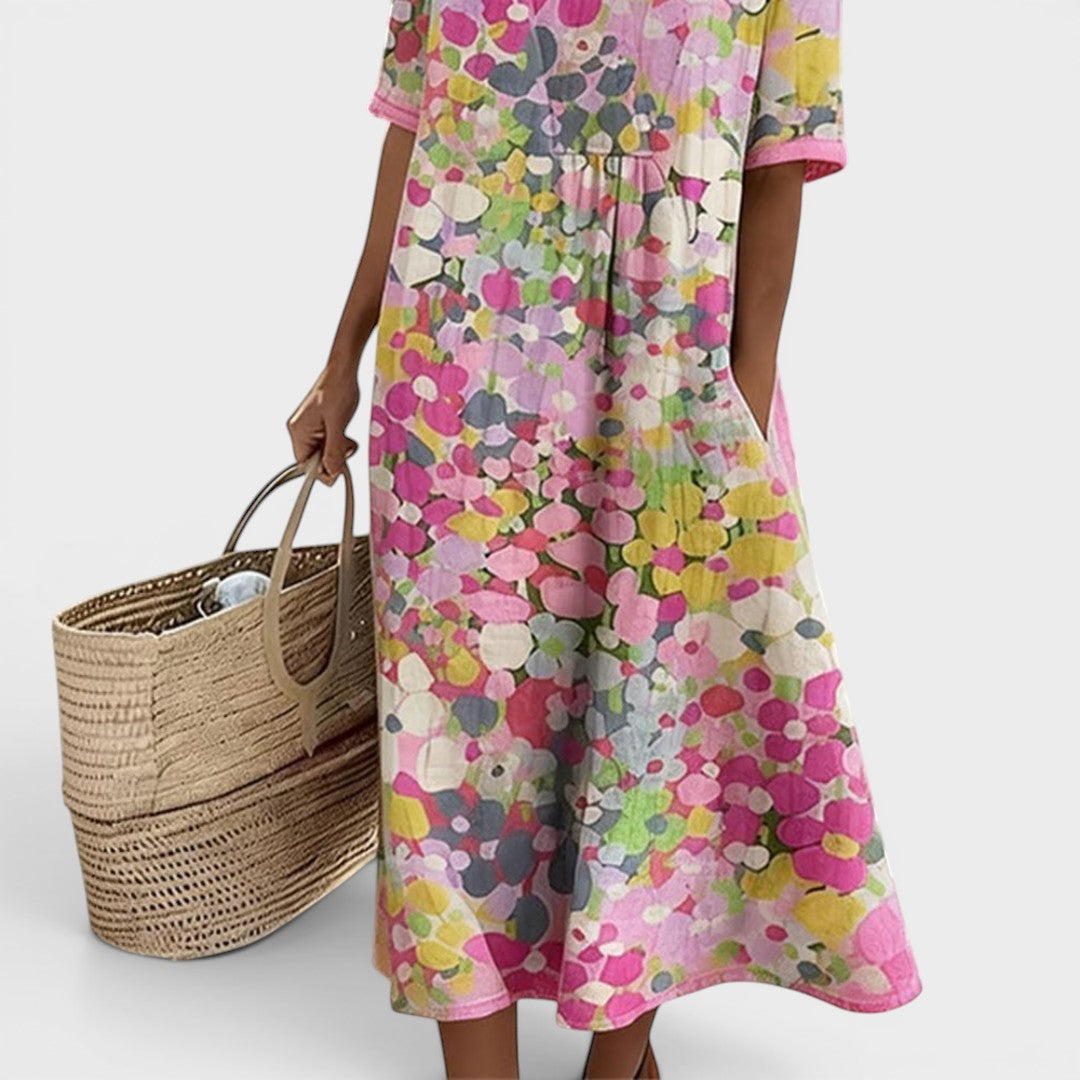 Mia | Floral Summer Midi Dress