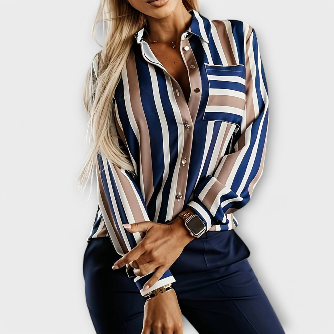 Grace | Casual and Comfortable Striped Blouse