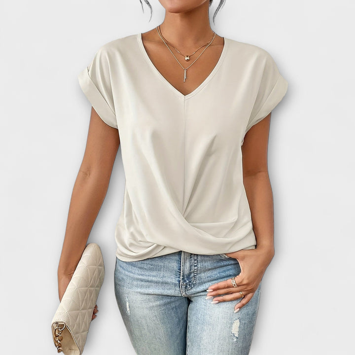 Aria | Top with V Neck and Bow Detail