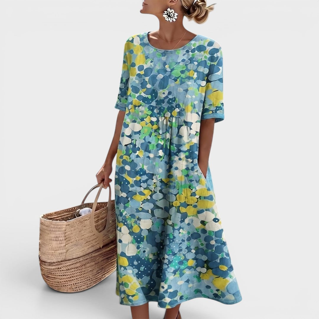 Mia | Floral Summer Midi Dress
