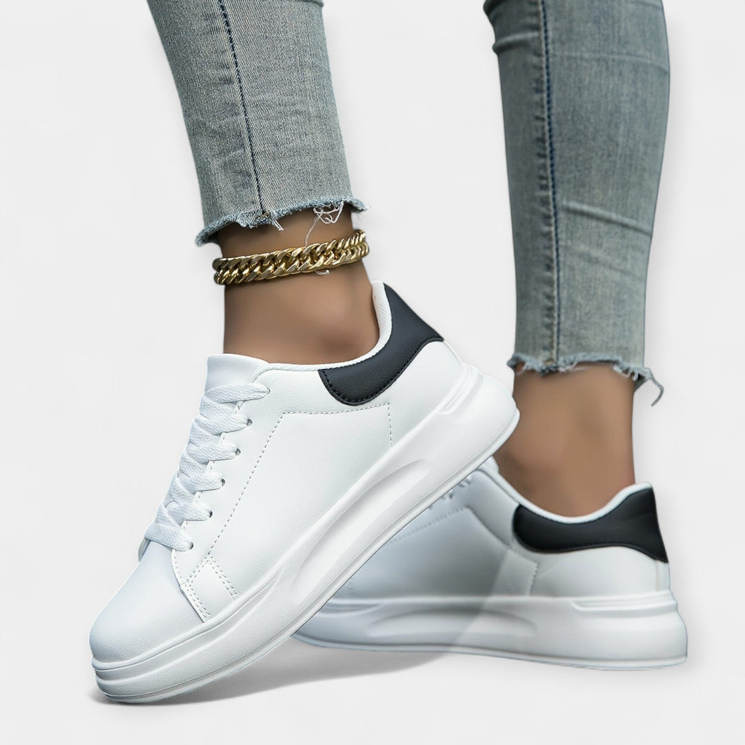 Esther | White Leather Sneakers
