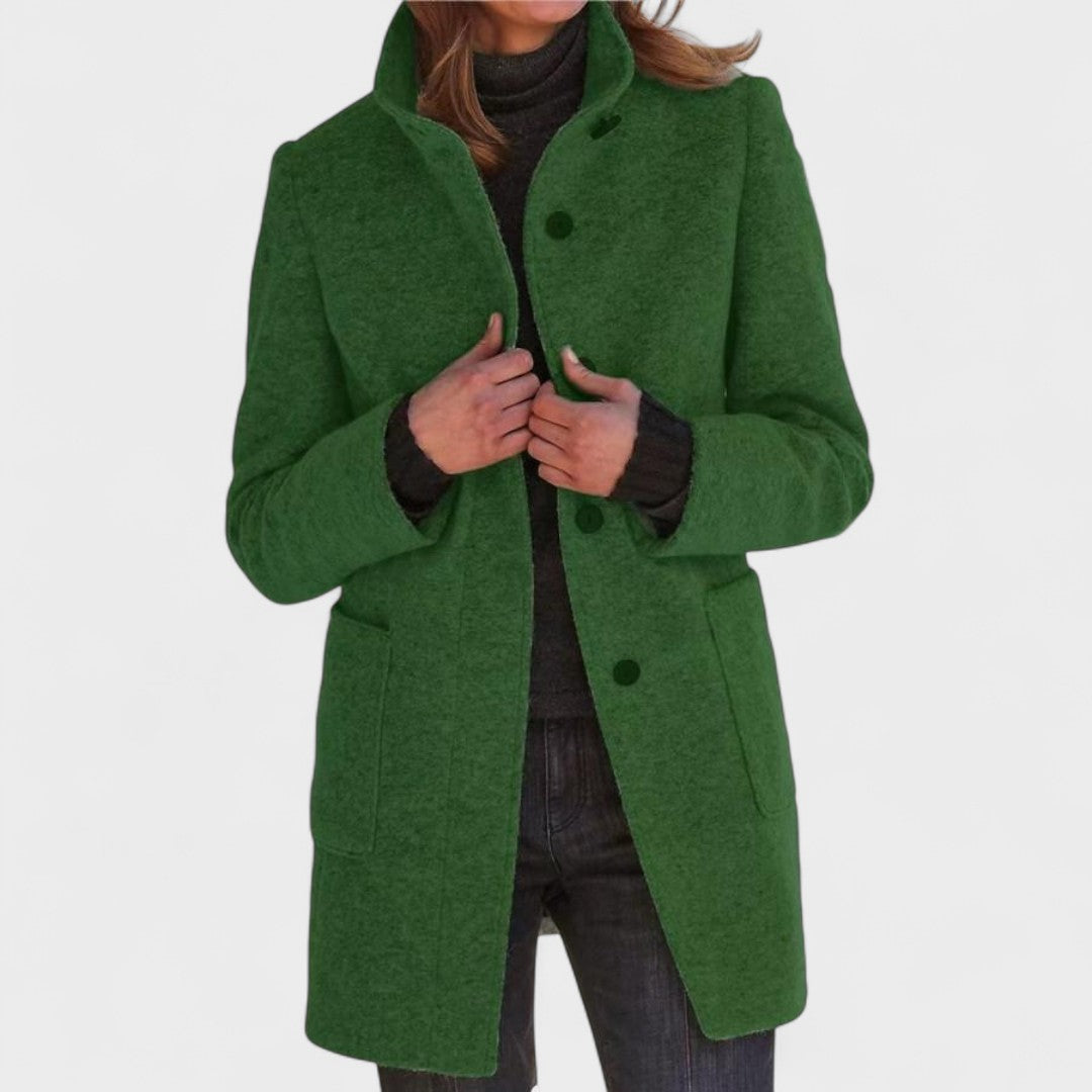 Thee - Classic Wool Coat with Retro Buttons