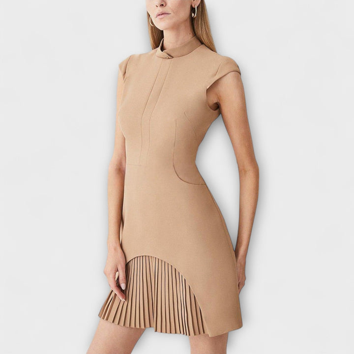 Chloe | Patchwork High Neck Mini Dress