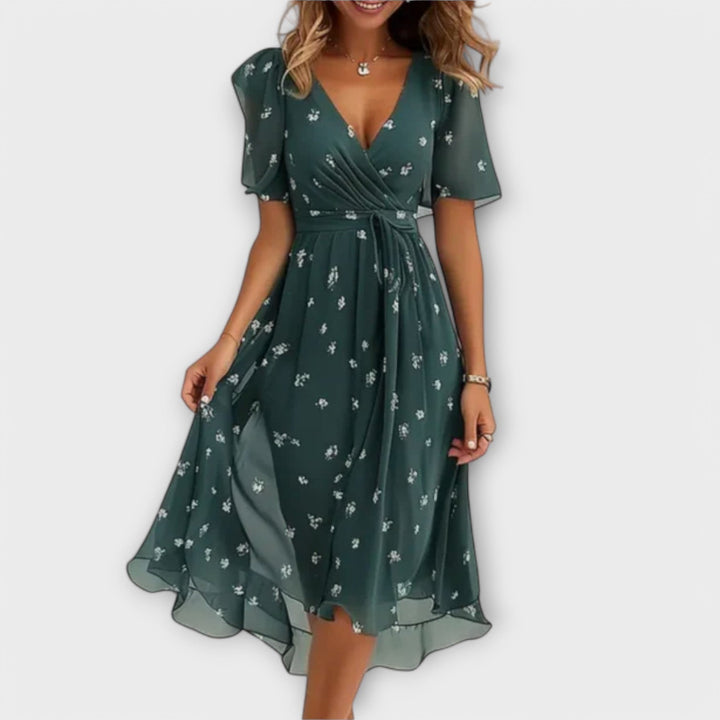 Hayley | Elegant V-Neck Dress
