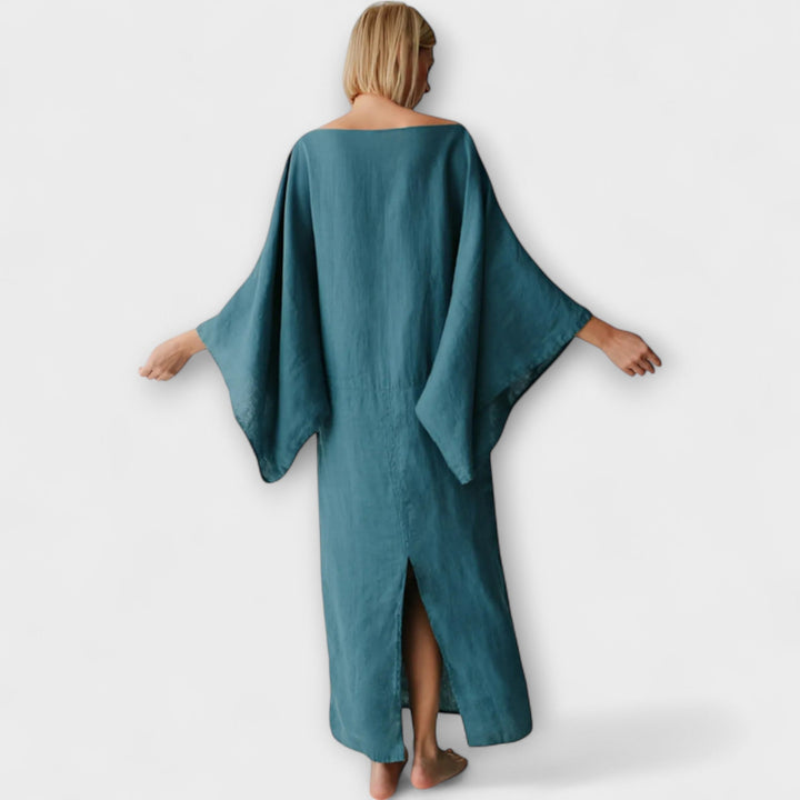 Olive | Cotton Linen Kimono Dress