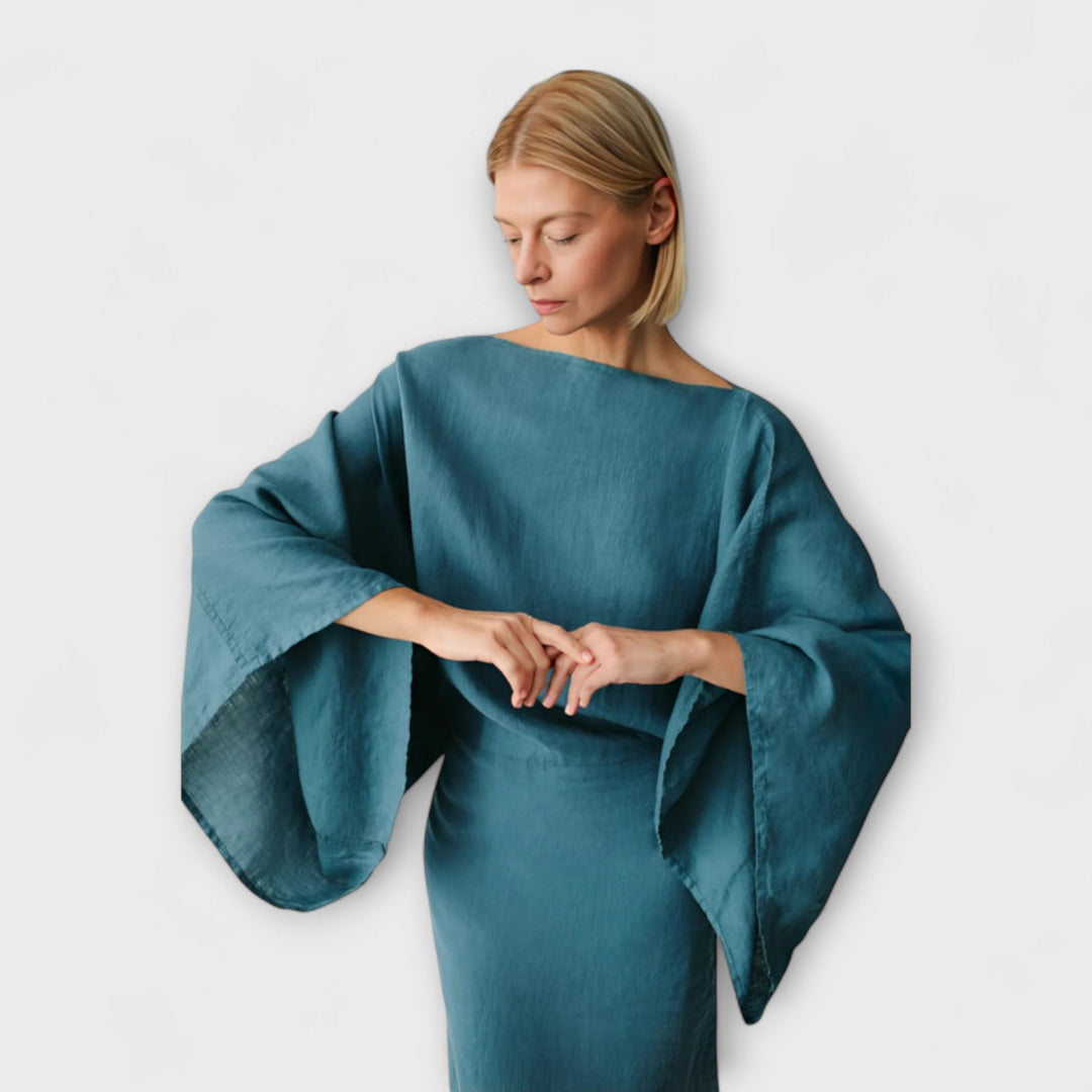 Olive | Cotton Linen Kimono Dress