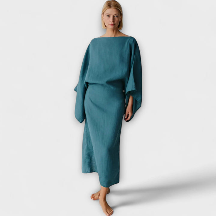 Olive | Cotton Linen Kimono Dress