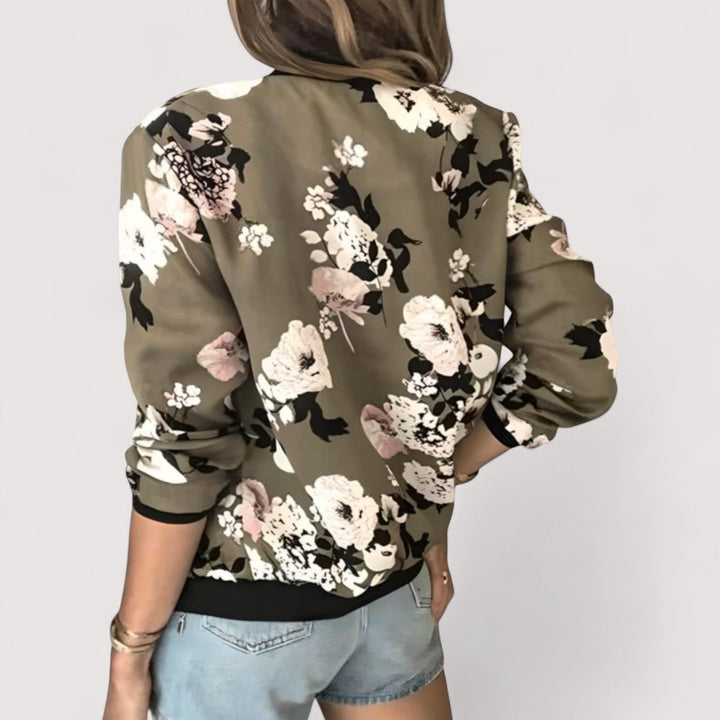 Lidia™ | Stylish bomber jacket with floral pattern