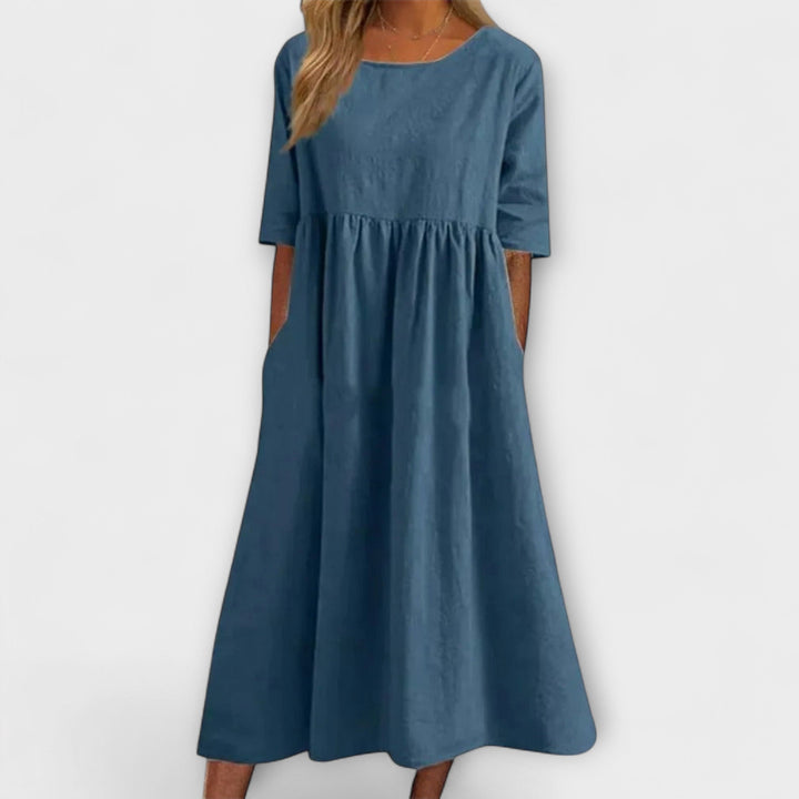 Tahlia | Relaxed Blue Striped Dress