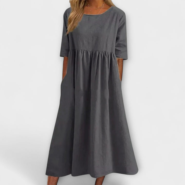 Tahlia | Relaxed Blue Striped Dress